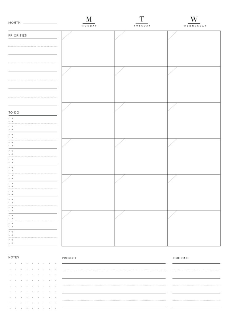 Printable Hour By Hour Schedule