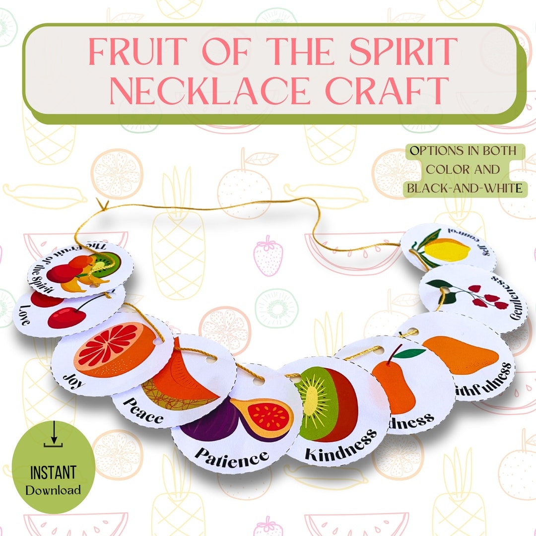 Fruit Of The Spirit Necklace Printable