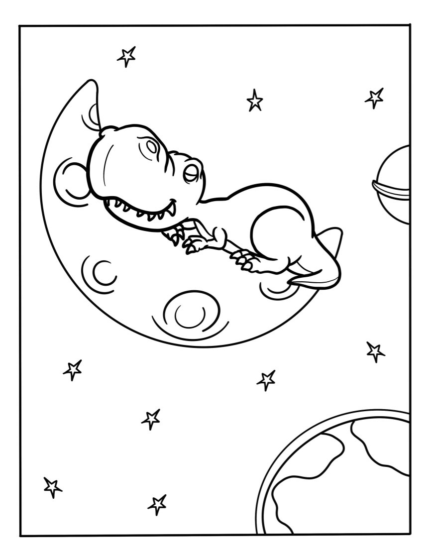 Free Printable Cute Dinosaur Coloring Pages