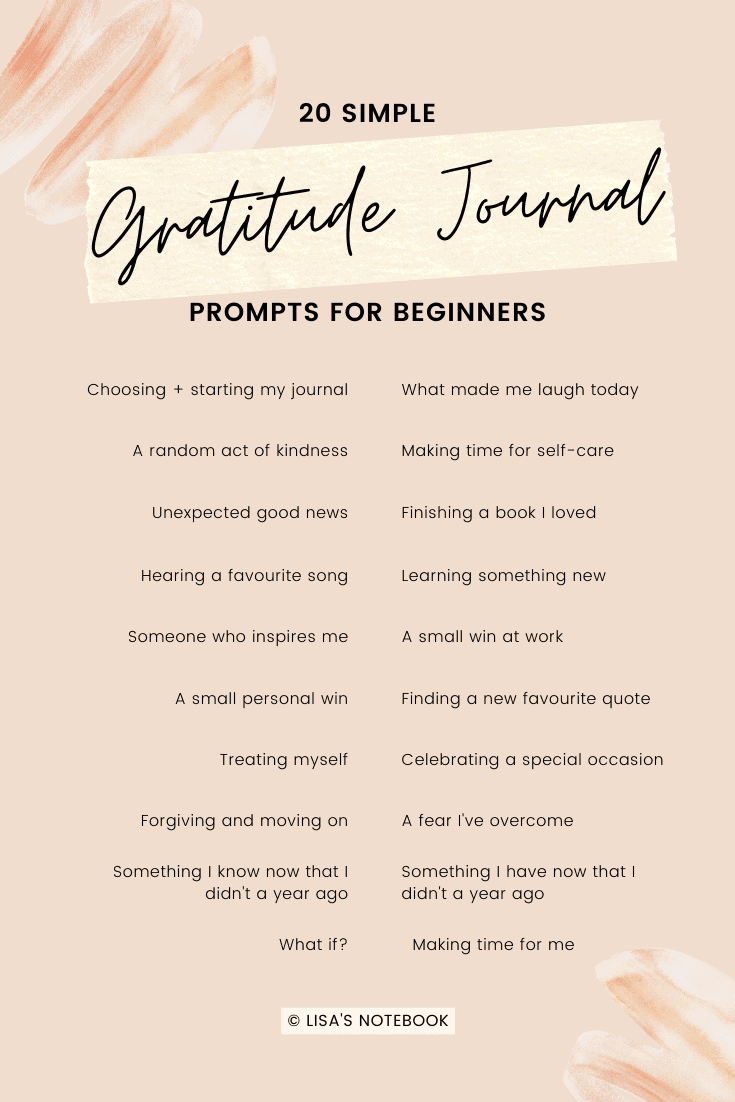 Gratitude Journal Prompts For Beginners Lisa s Notebook