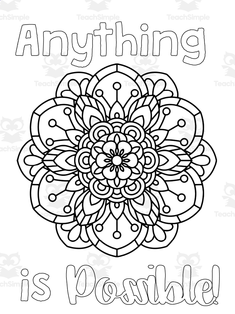 Growth Mindset Coloring Pages By Teach Simple