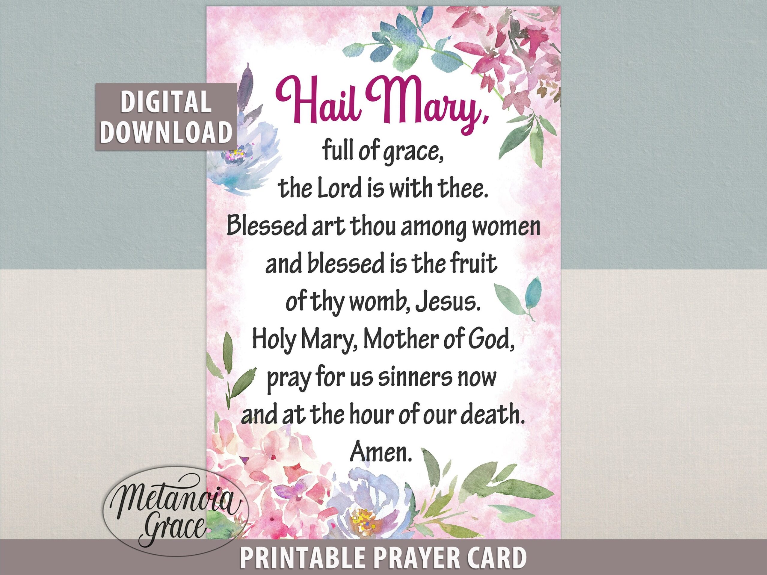 Hail Mary Prayer Printable Version