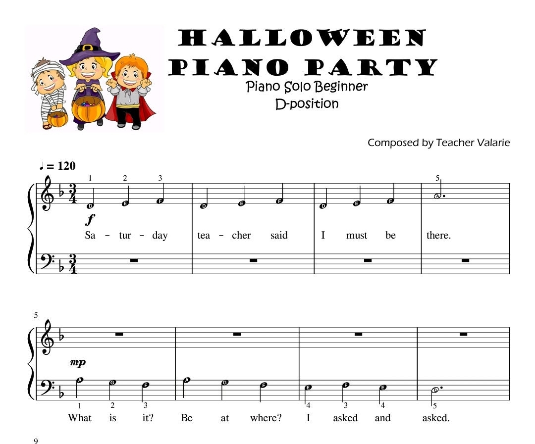 Free Printable Halloween Piano Sheet Music