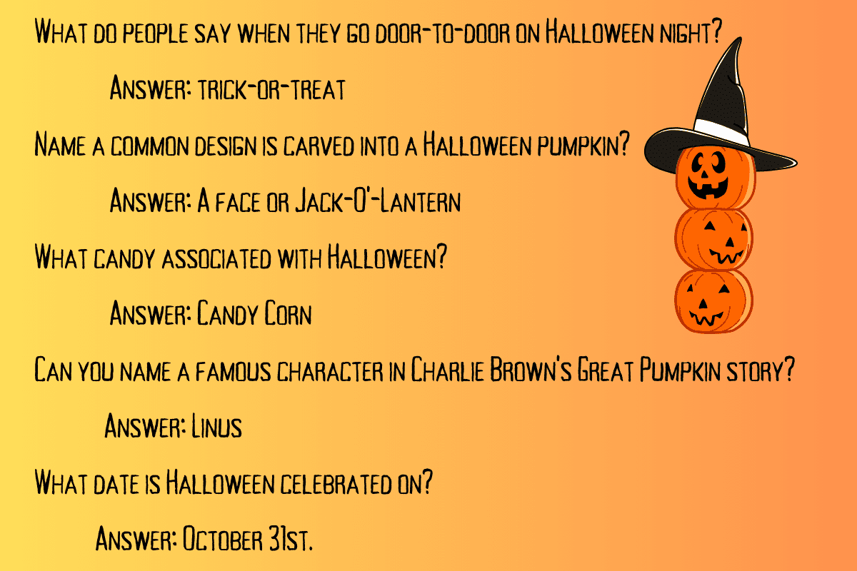 Halloween Trivia Questions For Kids Organized 31