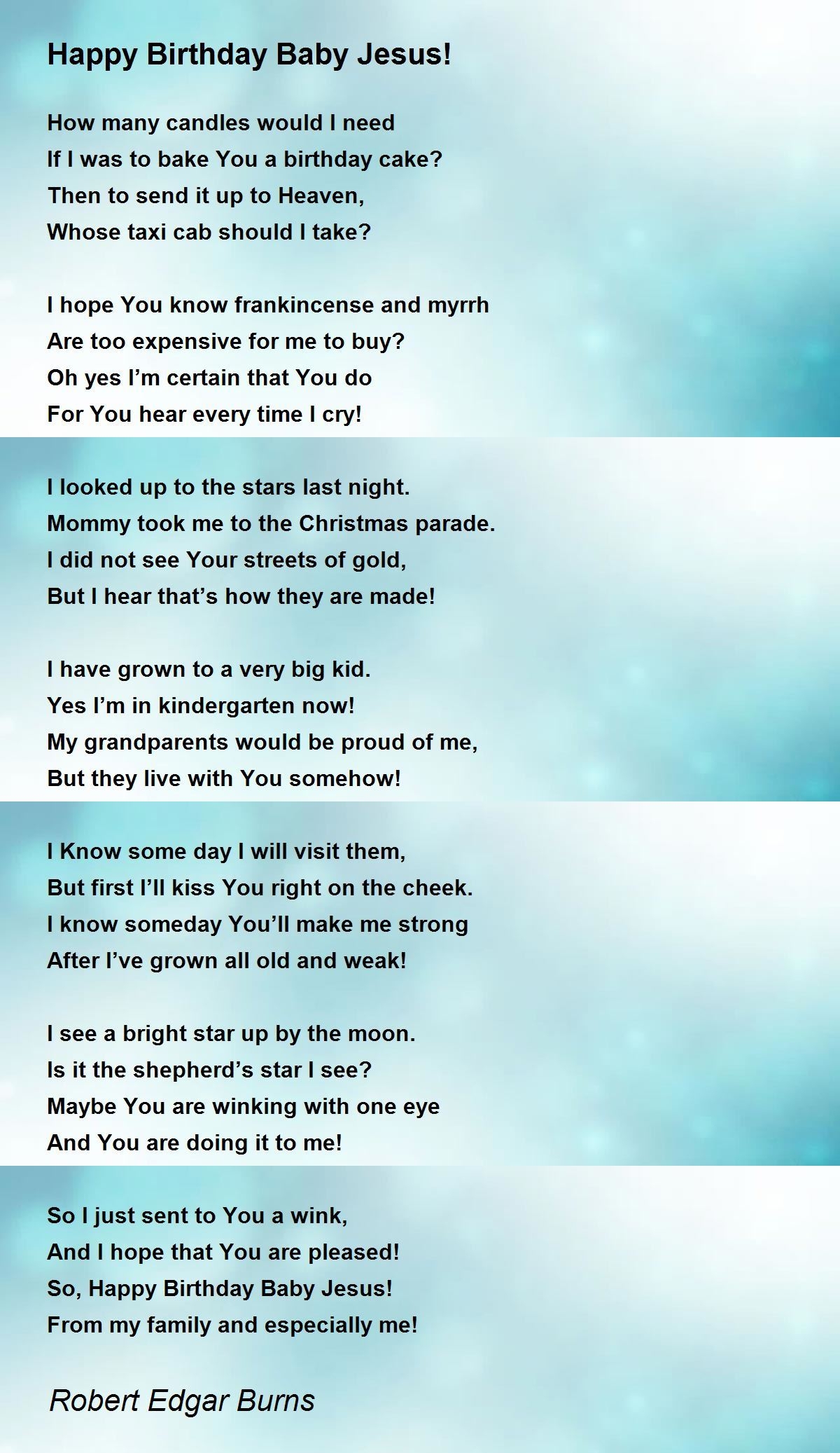 Happy Birthday Jesus Free Christmas Song Lyrics Worksheets Library