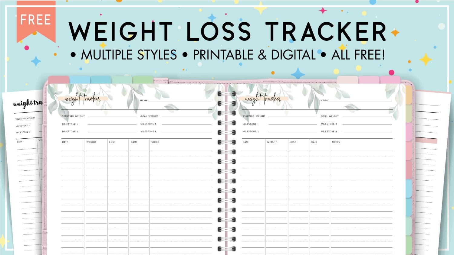 Free Weight Loss Planner Printable