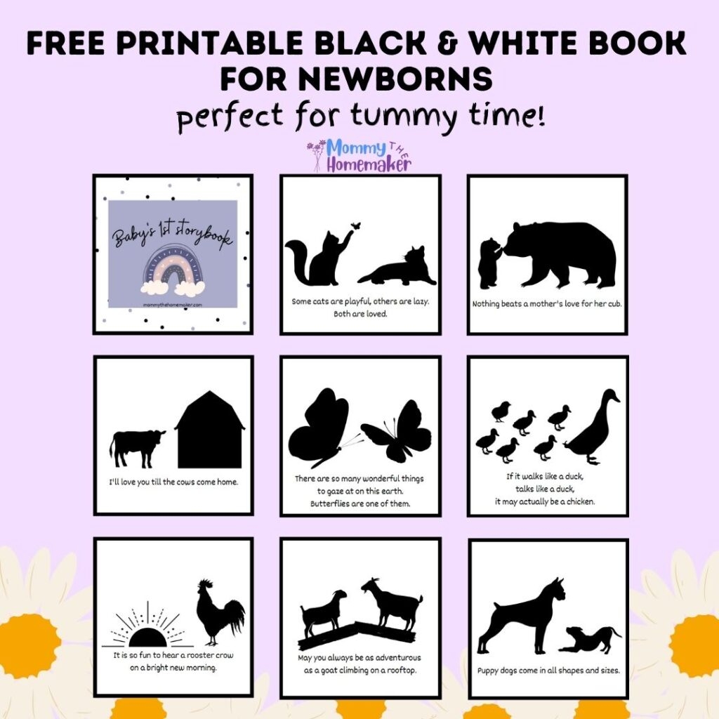 Help Baby s Visual Development With This FREE Black And White Pictures For Babies Book Mommy The Homemaker