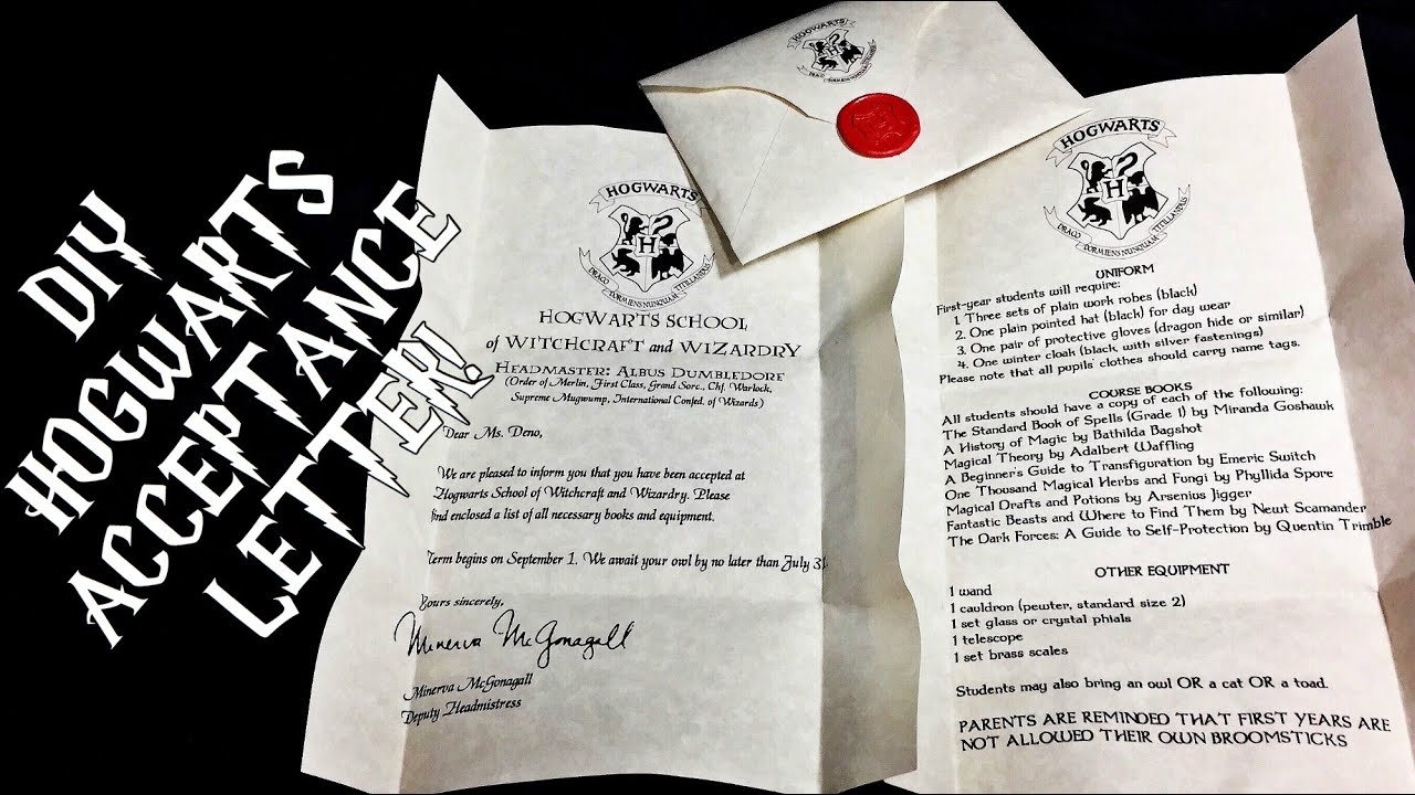 Hogwarts Acceptance Letter Printable Demisiriusly