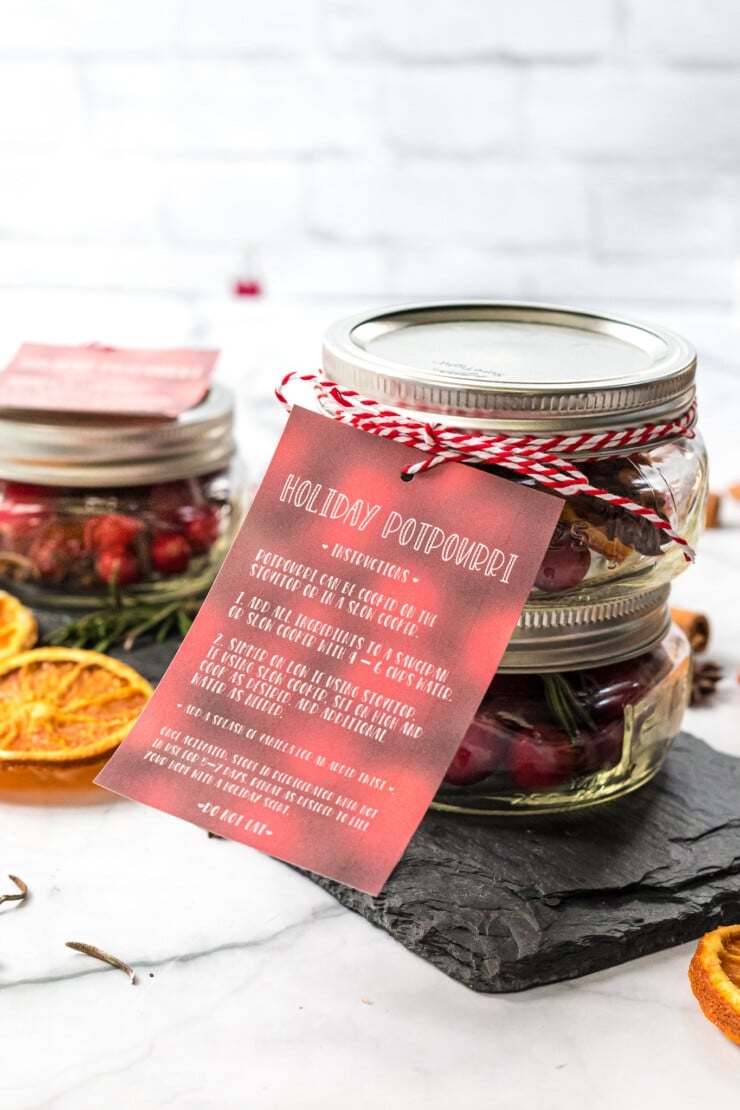 Gift Potpourri Mason Jar Printable
