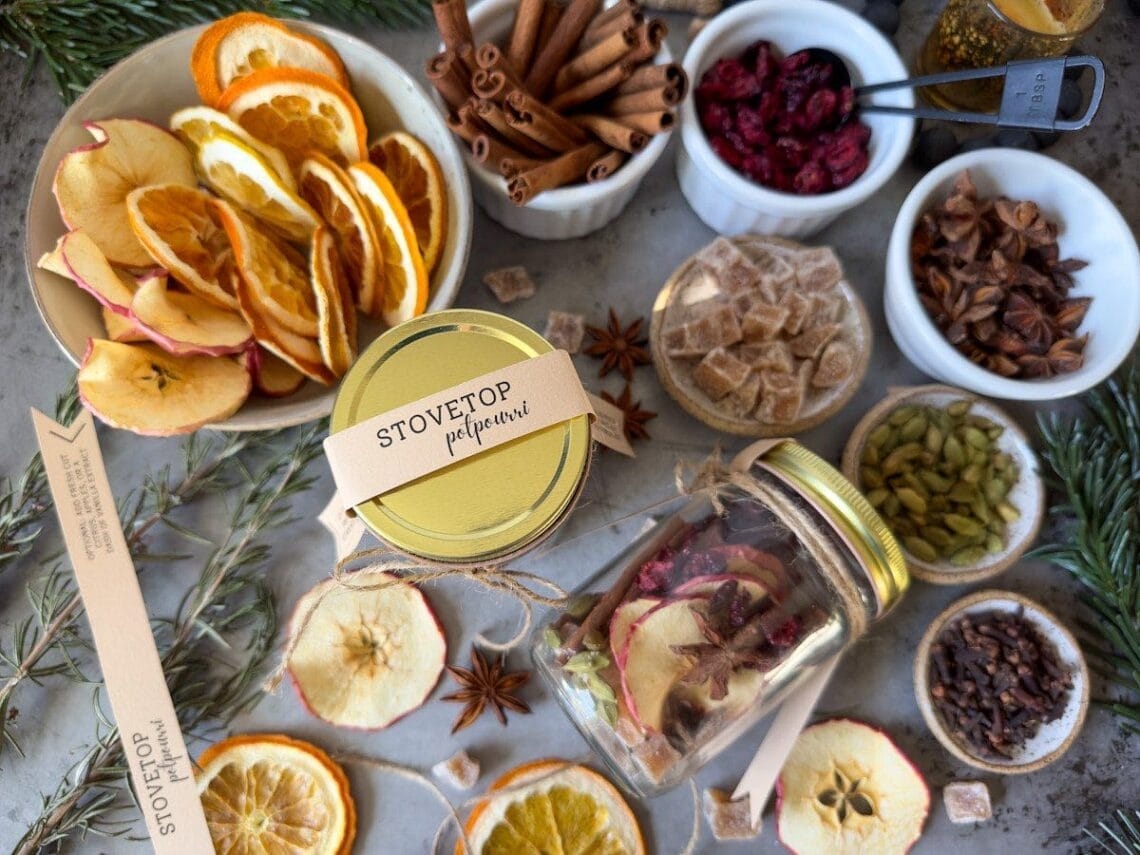 Holiday Stovetop Potpourri Mason Jar Recipes Free Printable Gift Tag Homestead And Chill