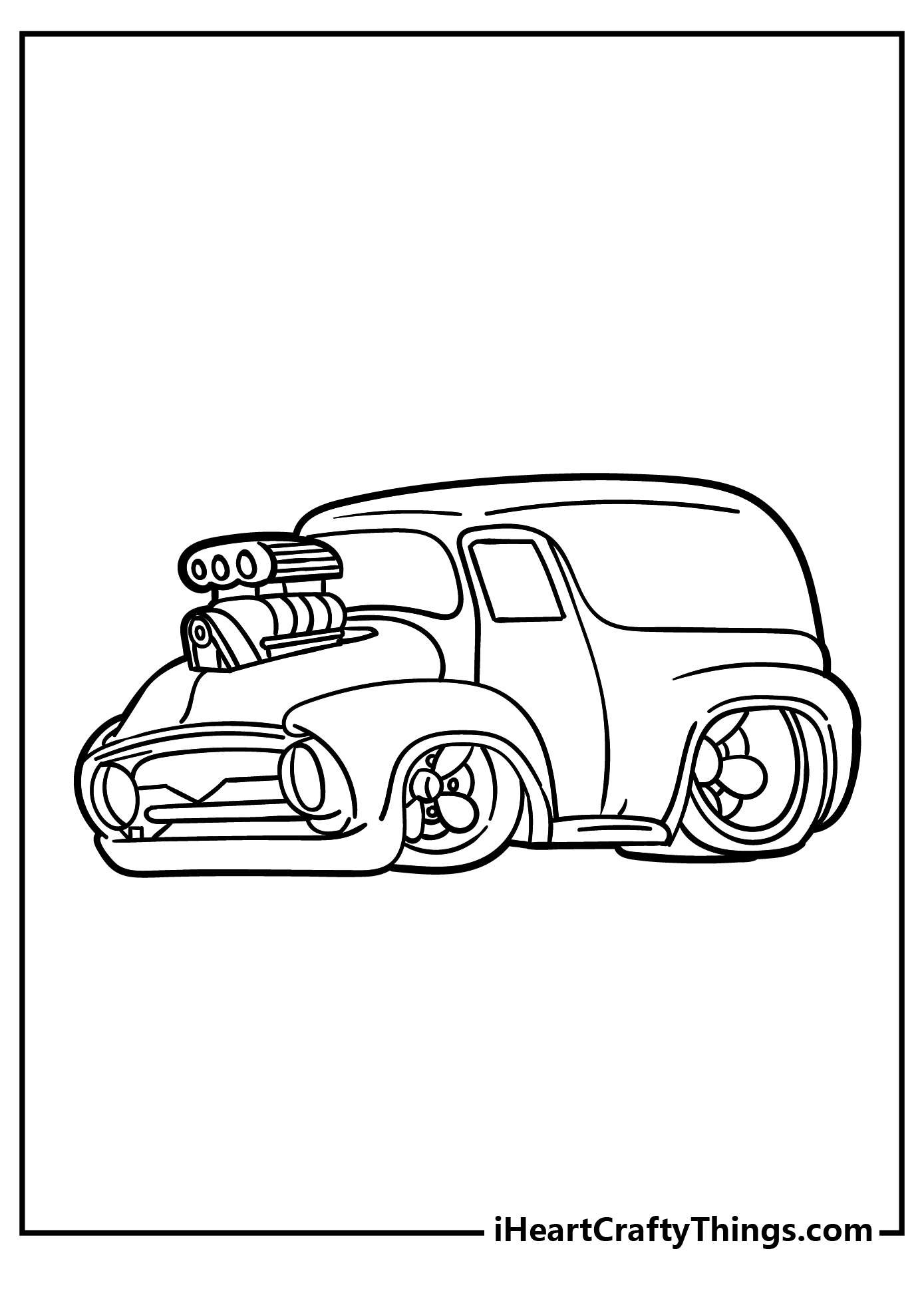 Free Printable Hot Rod Coloring Pages