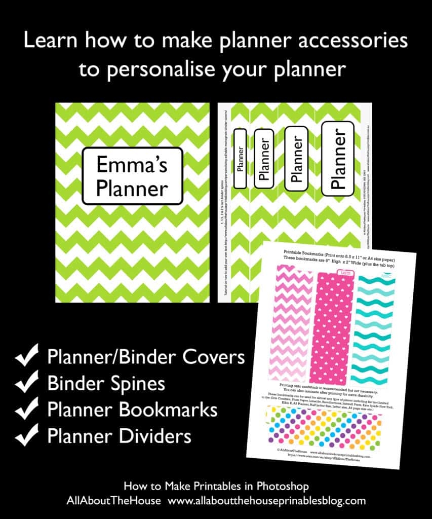 How To Make Printables In Photoshop step By Step Video Tutorials All About Planners