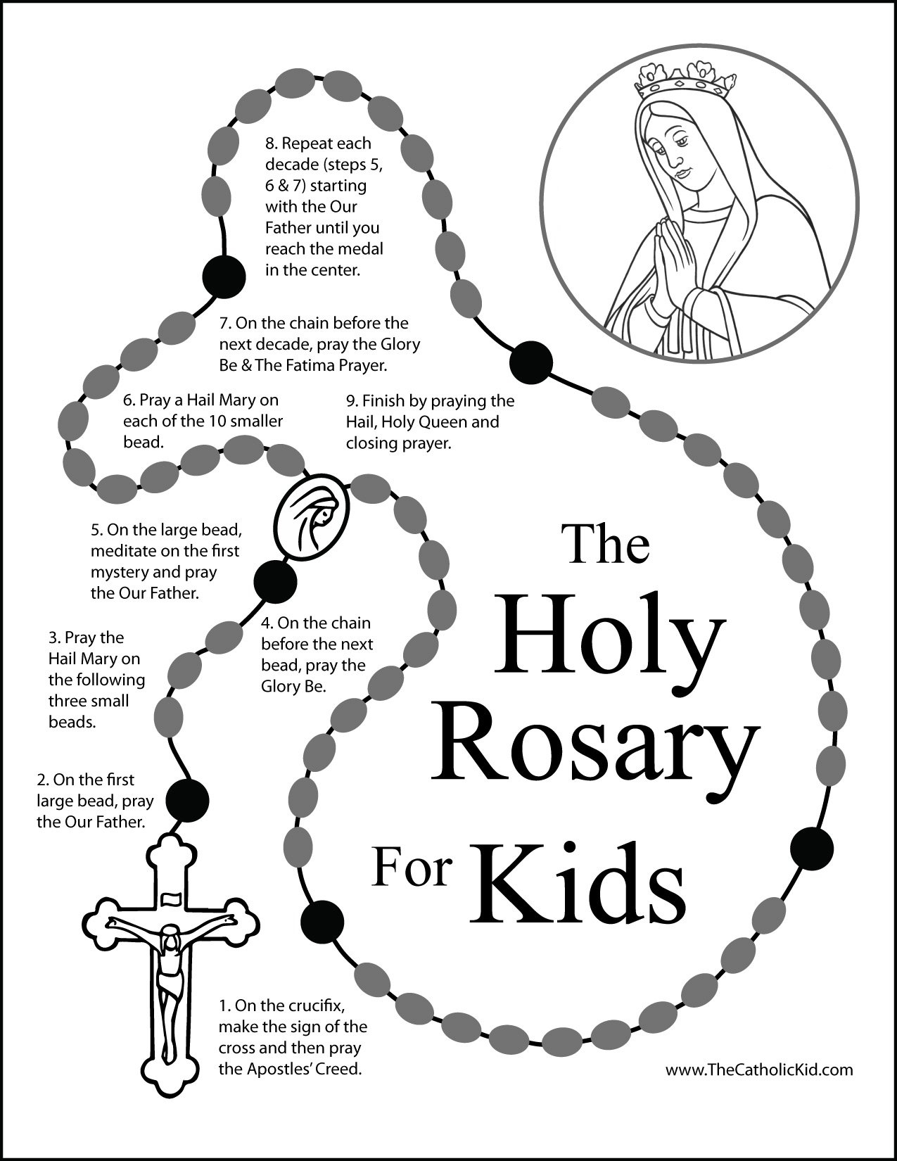 How To Pray The Rosary Printable Pamphlet