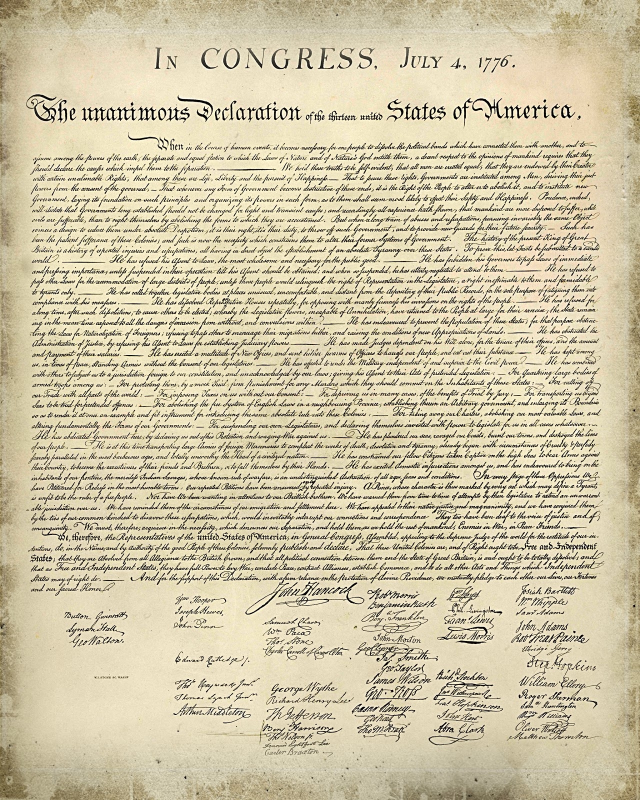 Free Printable Declaration Of Independence