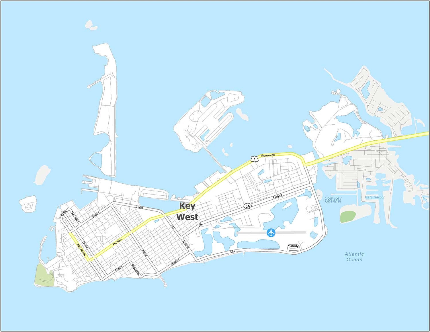 Printable Map Of Key West