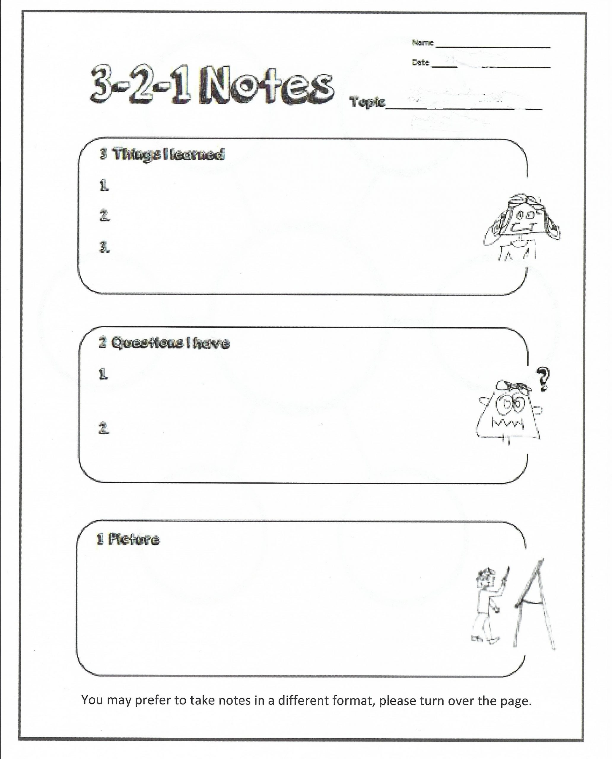 Printable Sermon Note Taking Sheet