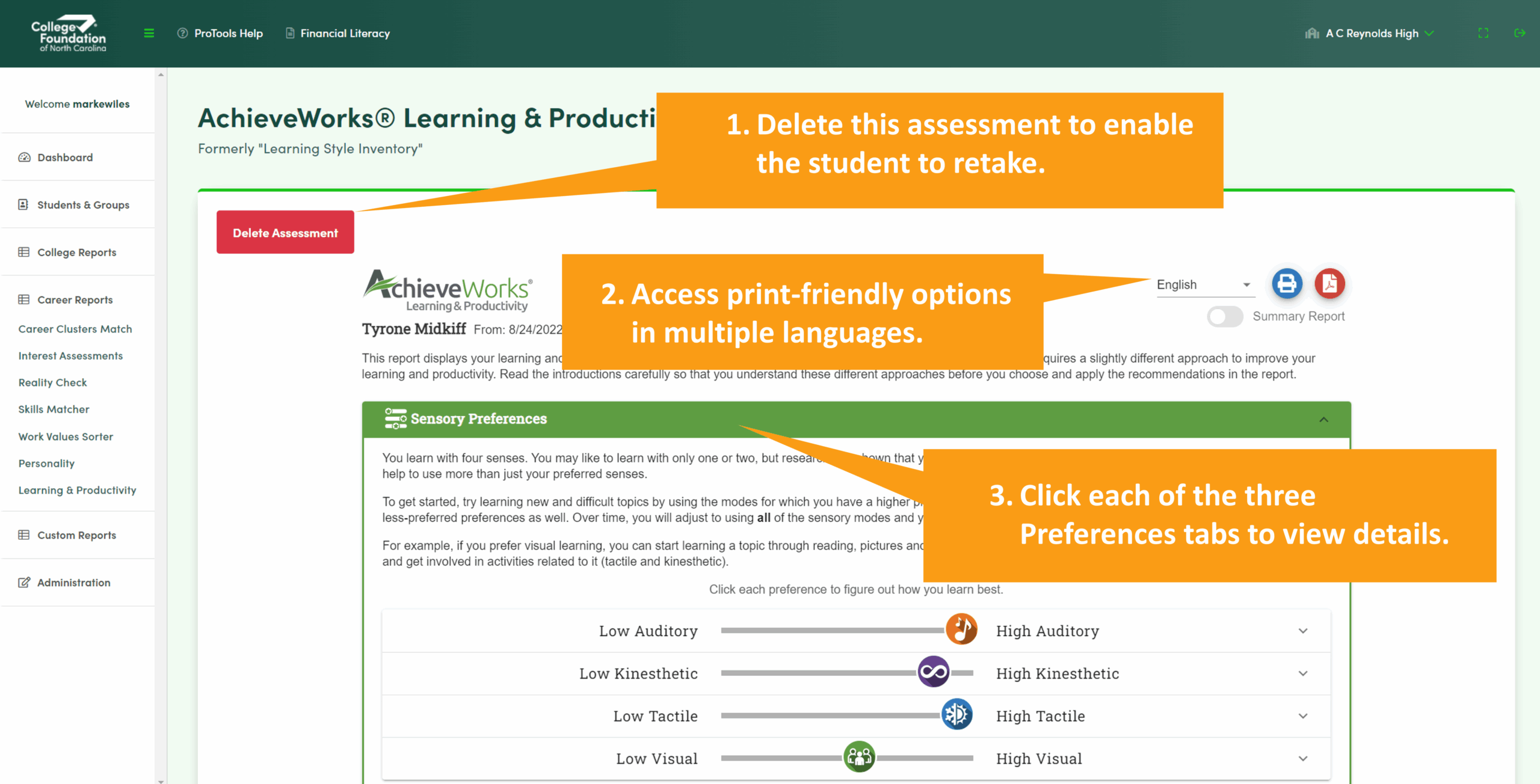 Printable Learning Styles Inventory For College Students