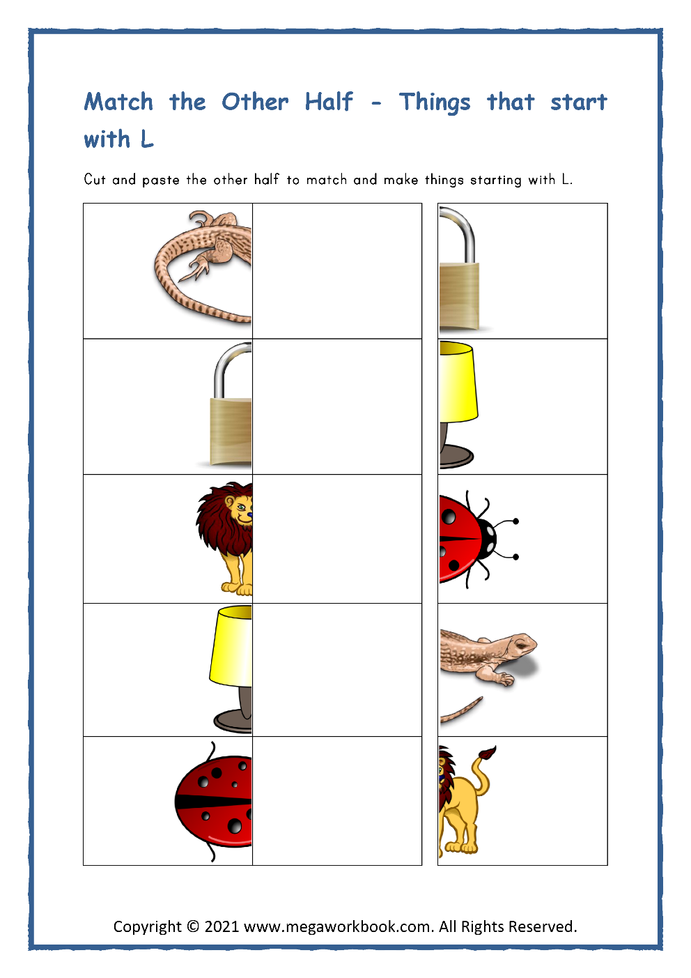 Printable Letter L Pictures For Preschool