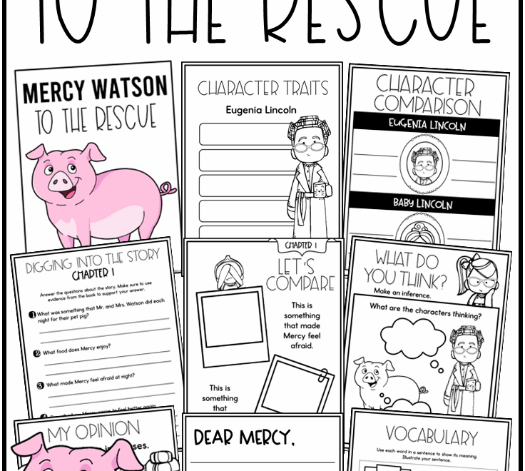Mercy Watson To The Rescue Novel Study Book Activities Mrs Bremer s Class