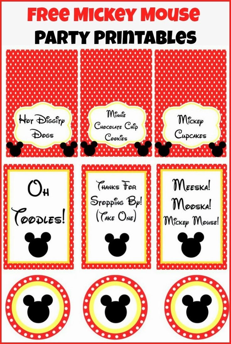 Mickey Mouse Clubhouse Party Ideas Free Mickey Mouse Printables