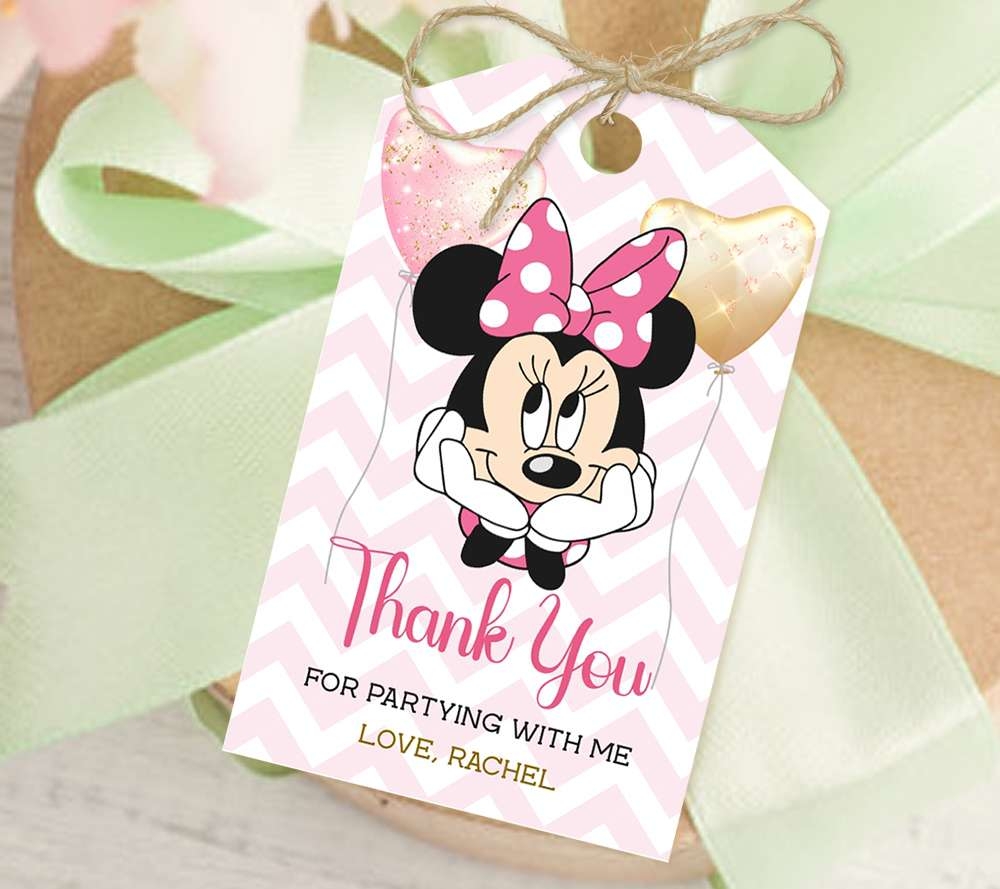 Minnie Mouse Thank You Tag Edit Yourself Online Now 
