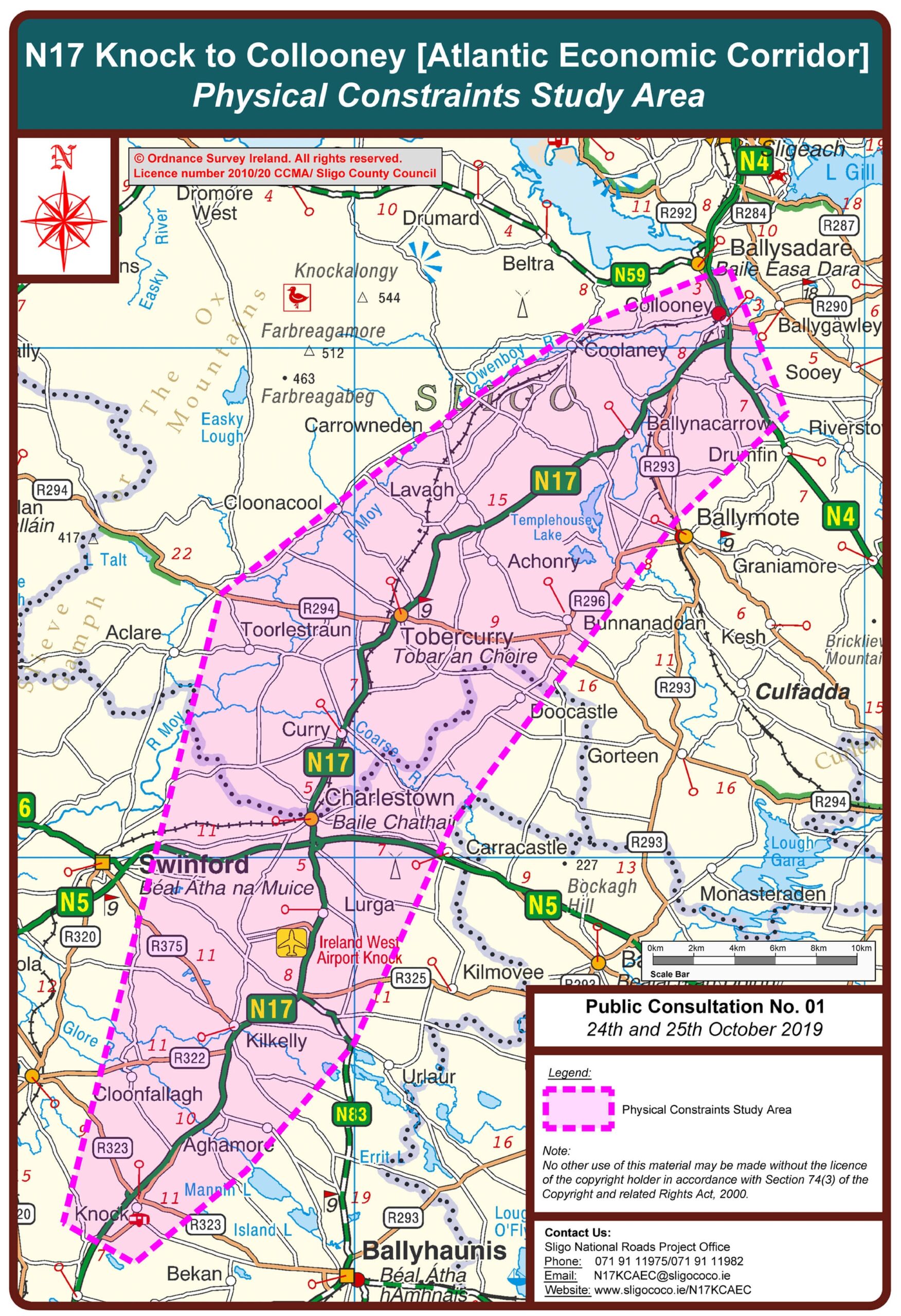 N17 Knock To Collooney AEC Road Project Map