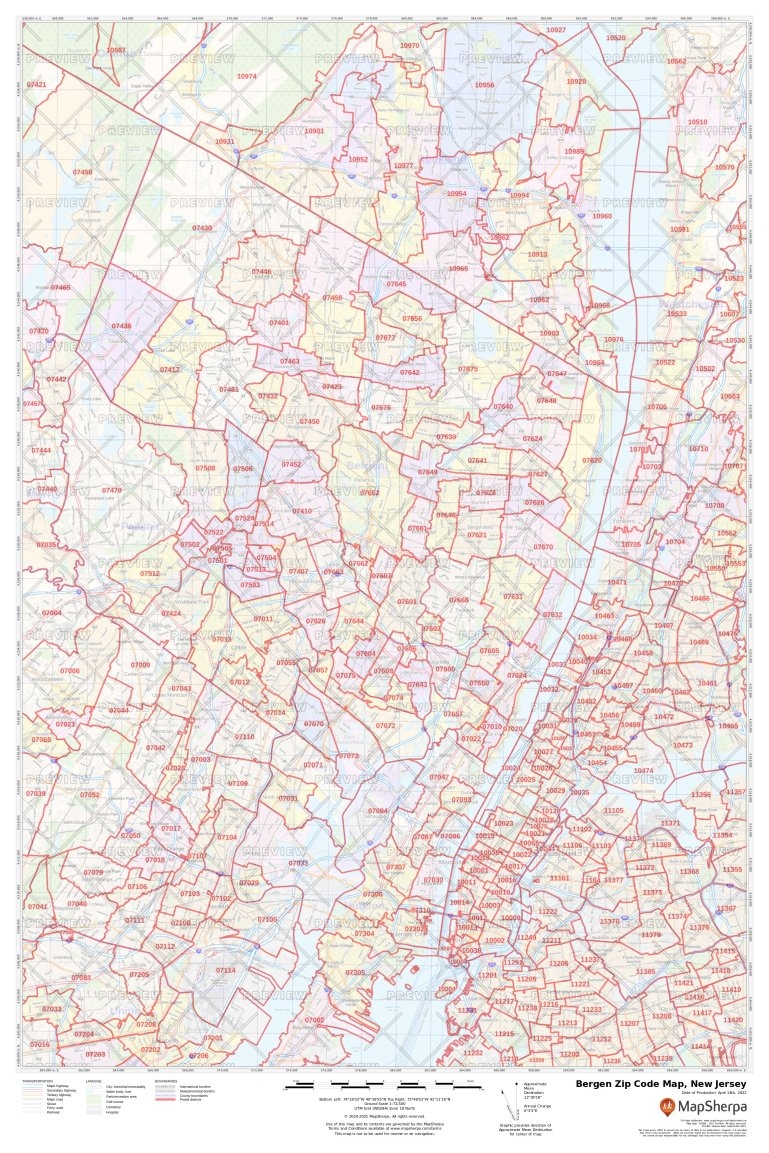 New Jersey Zip Codes New Jersey Zip Codes Map List