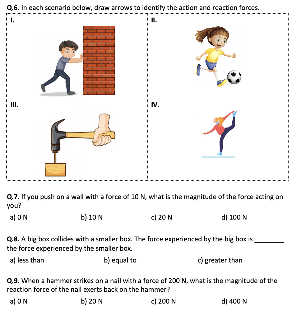 Free Printable Force And Motion Worksheets