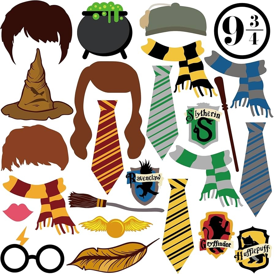 Norinoya 25PCS Harry Potter Photo Booth Props Set Magic Wizard Party Funny Photo Booth Props Birthday Party Supply Amazon co uk Electronics Photo