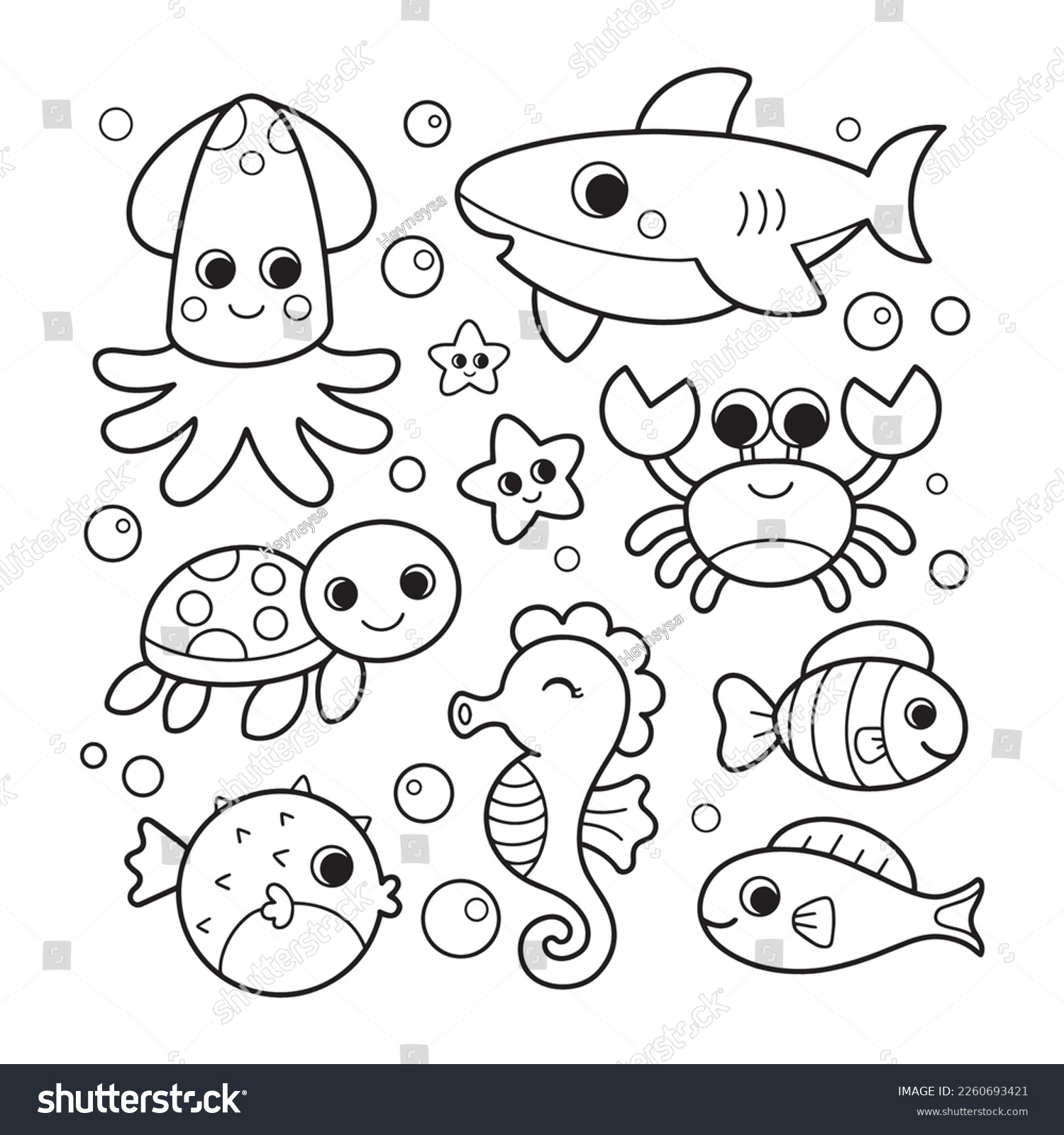 Printable Coloring Pages Of Sea Animals