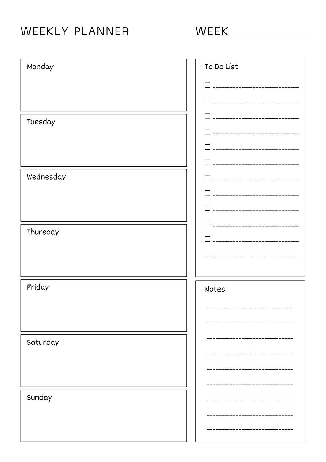 Page 14 Free Printable Planner Templates To Customize Canva