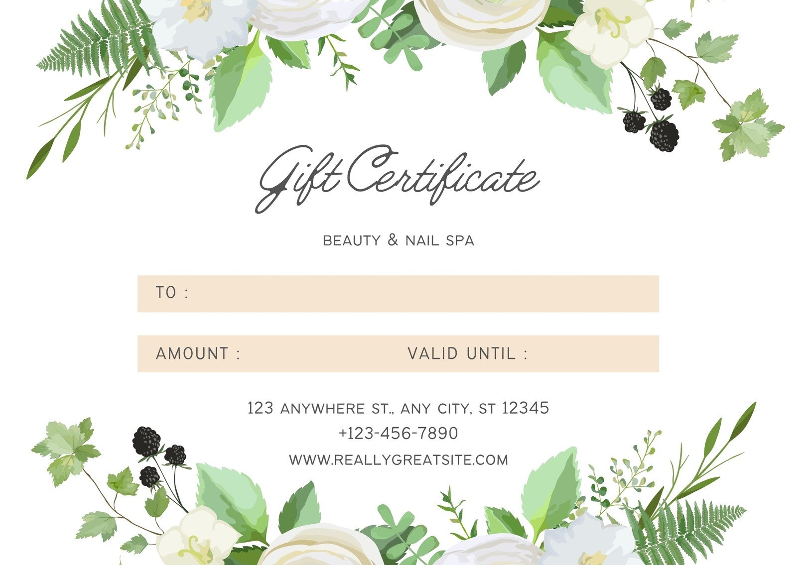 Free Printable Massage Gift Certificates