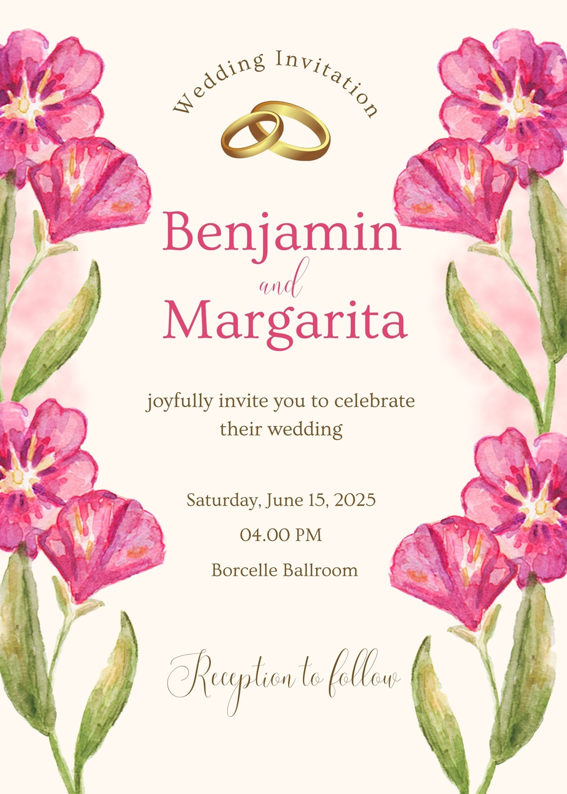 Free Printable Pink And Camo Wedding Invitation Templates