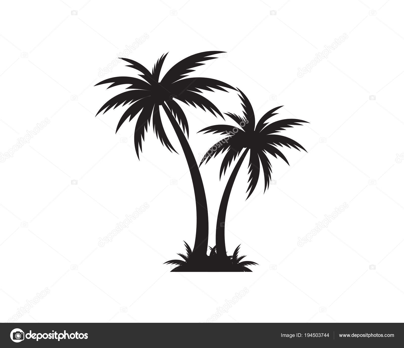Palm Tree Icon Template Vector Illustration Stock Vector By elaelo 194503744