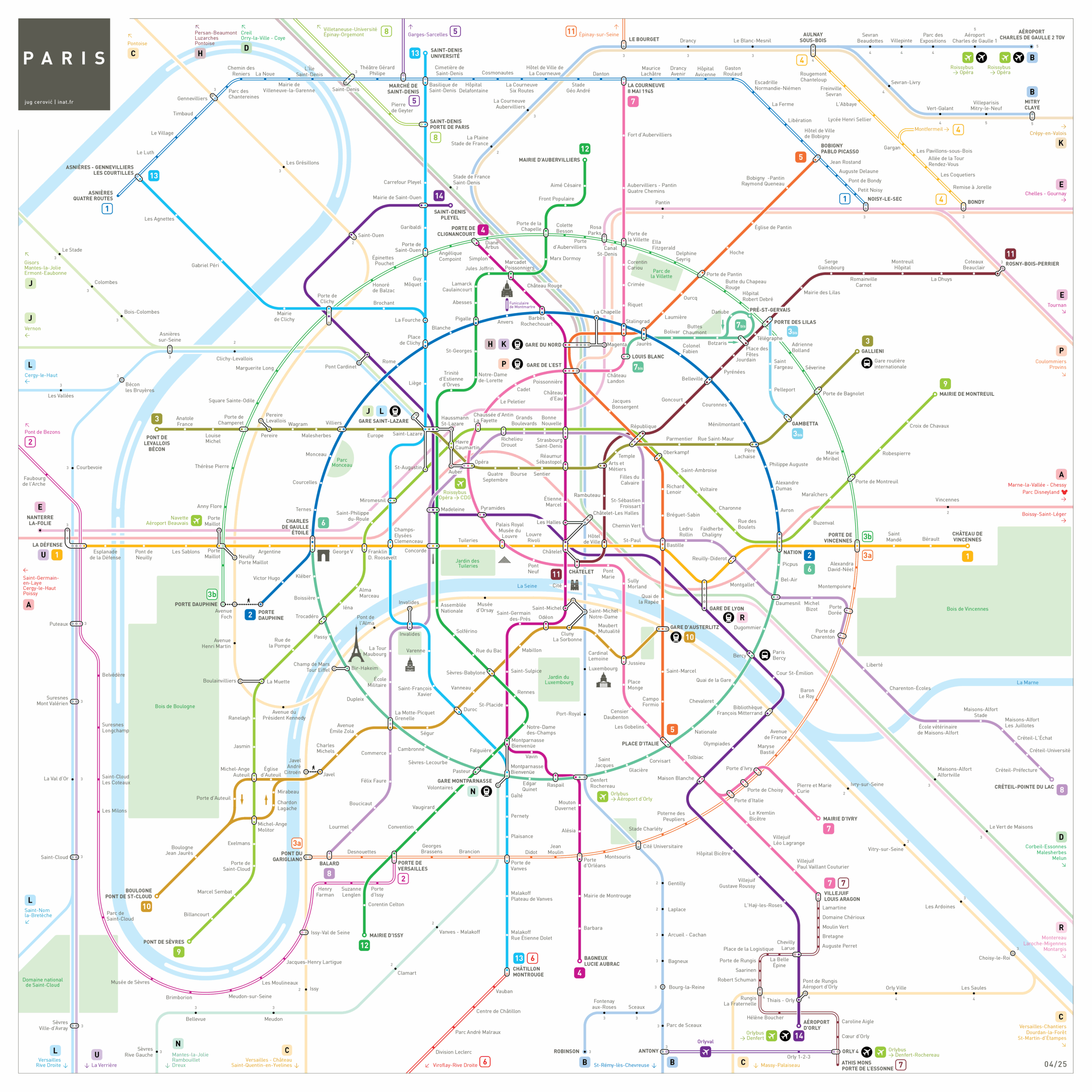 Printable Map Of Paris Metro