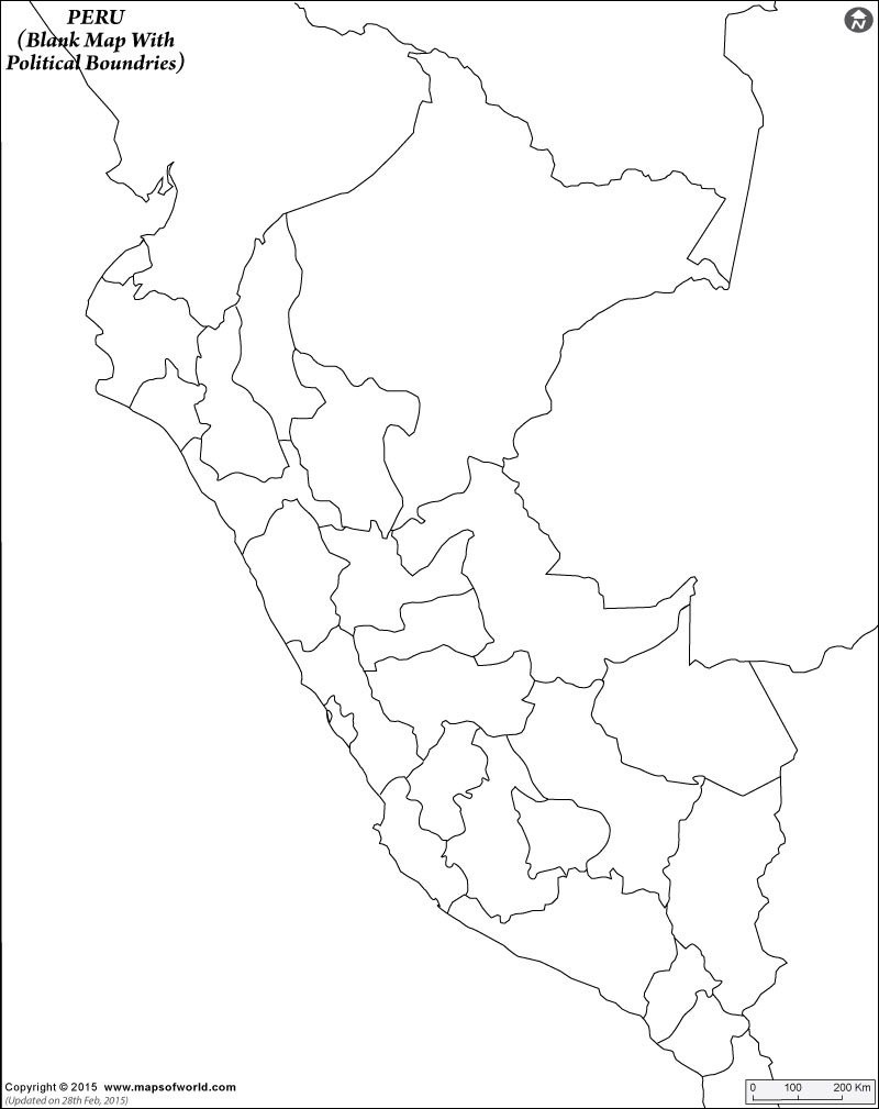 Printable Map Of Peru South America