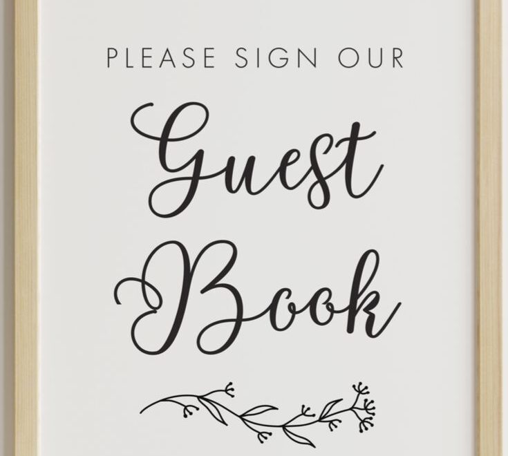 Please Sign Our Guestbook FREE Printable Sign
