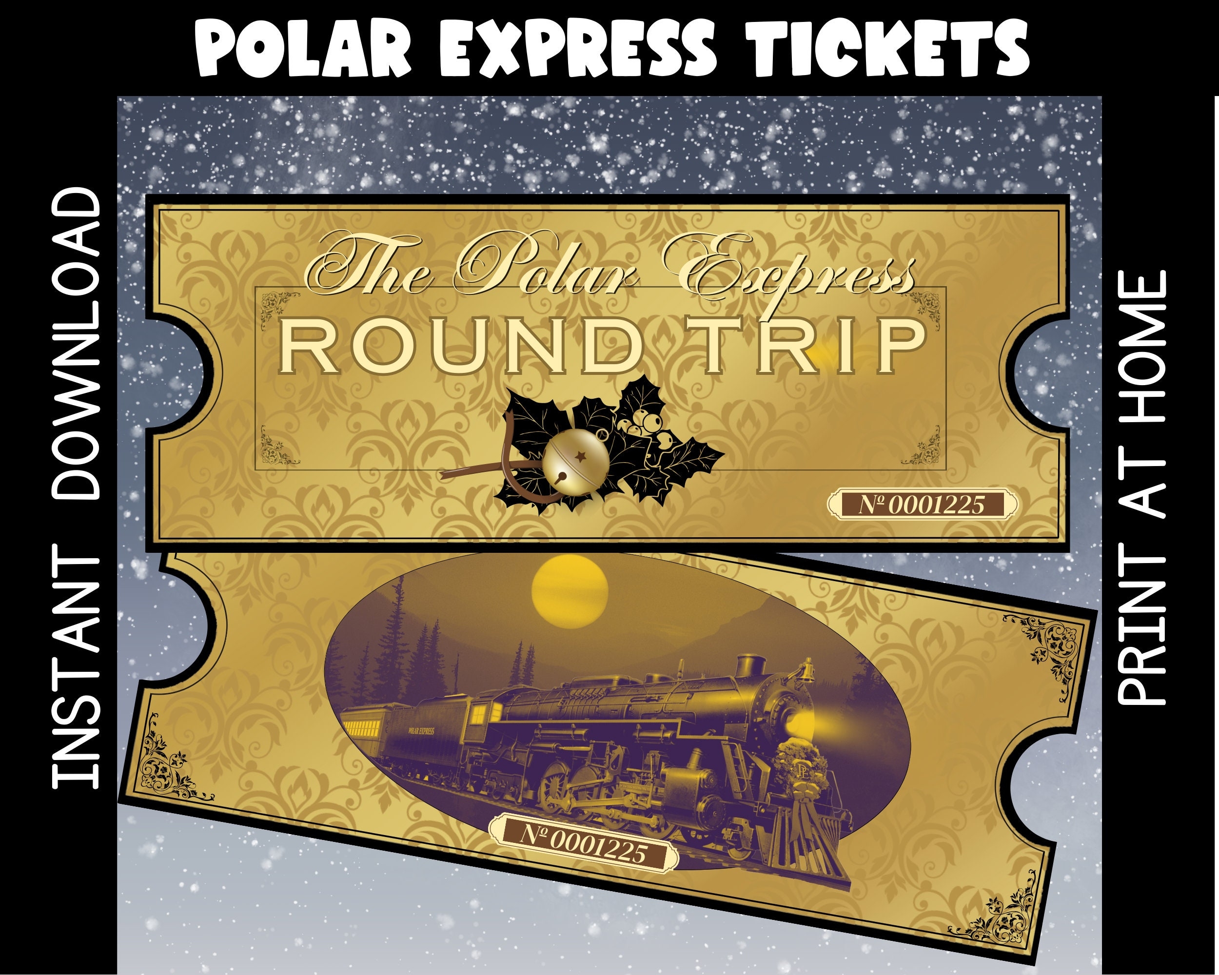 Polar Express Ticket Printable Etsy
