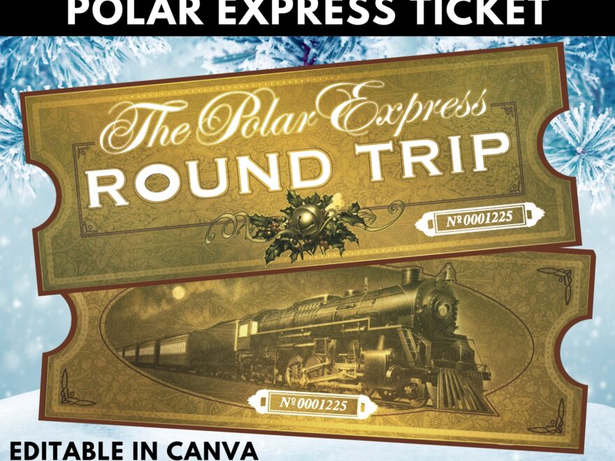 Polar Express Ticket Printable Etsy