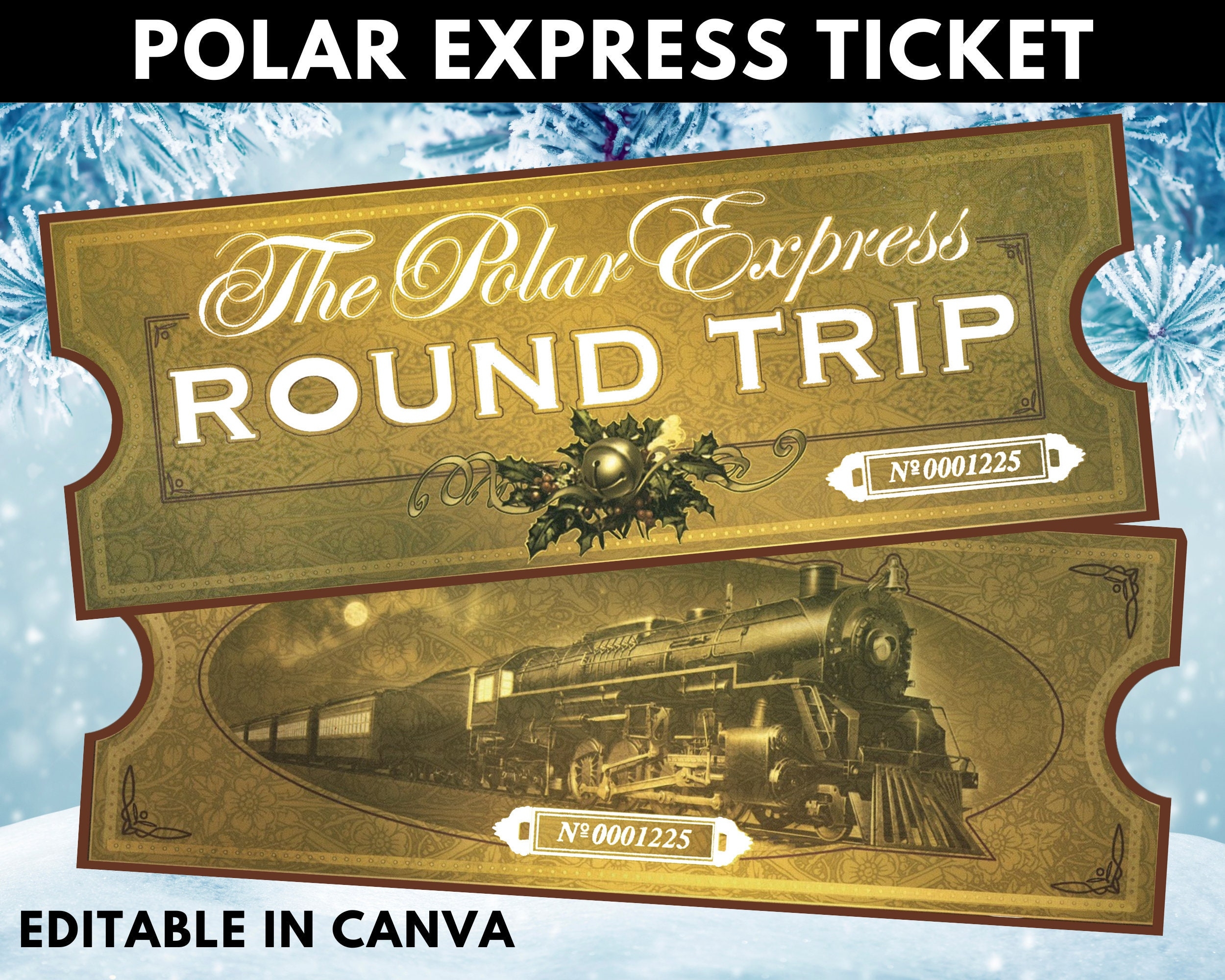 Polar Express Ticket Printable Etsy