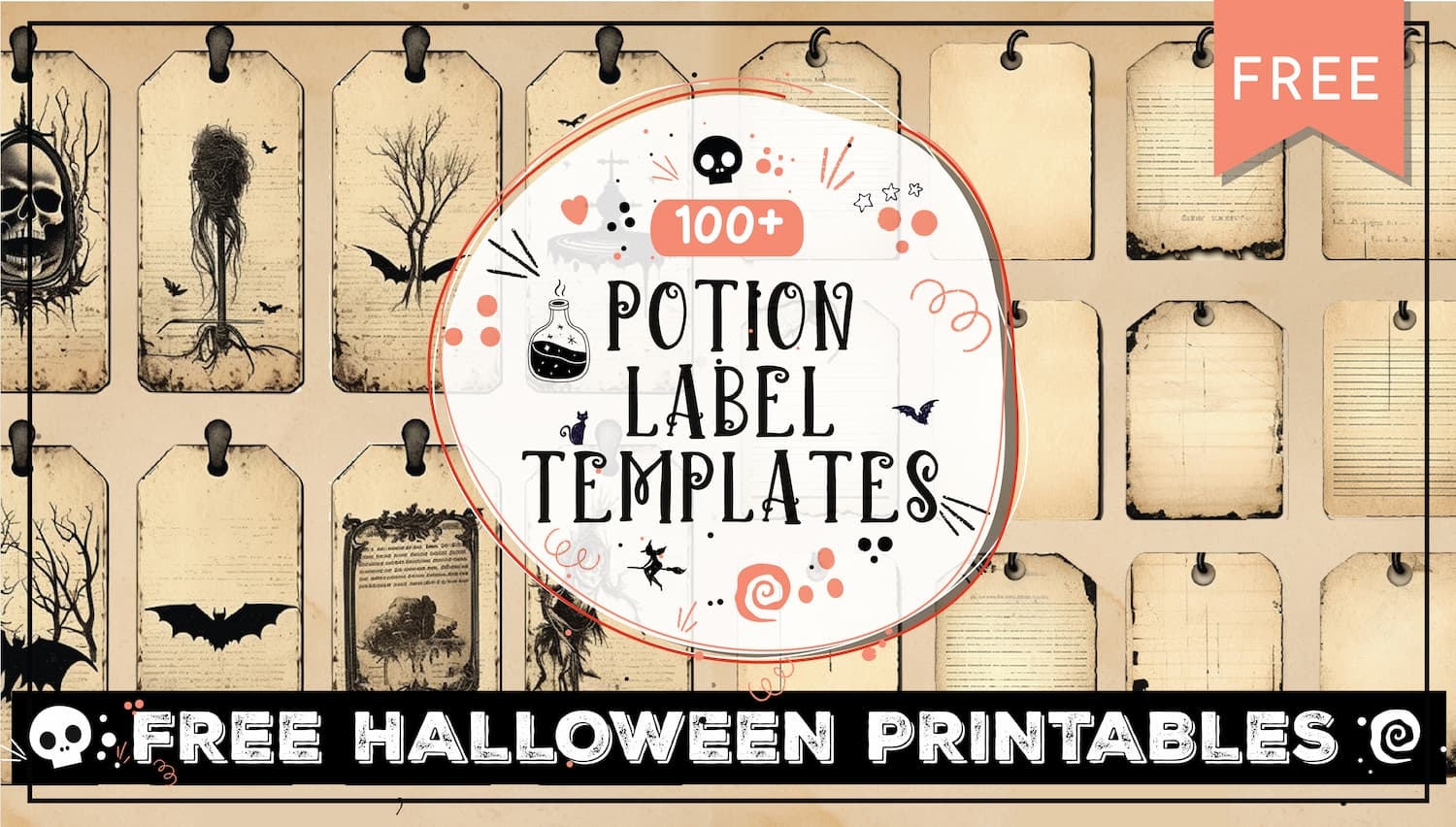 Free Printable Blank Halloween Labels
