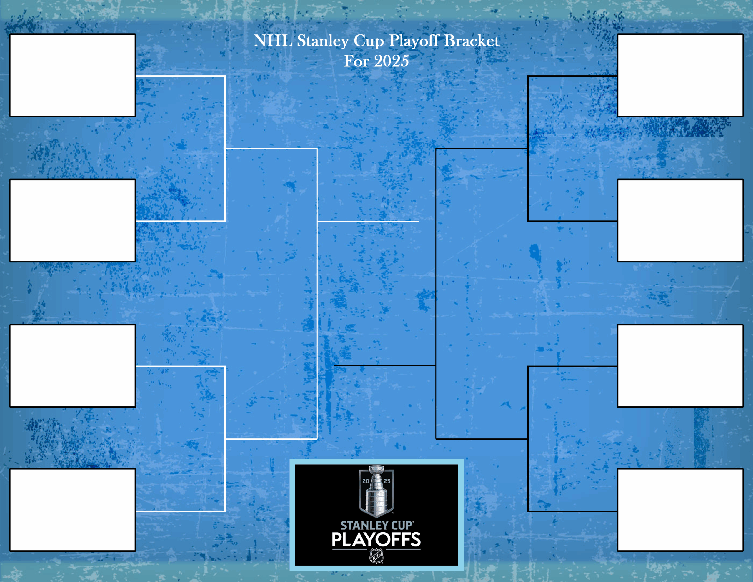 Printable 2025 Stanley Cup Playoff Bracket For The NHL Playoffs Interbasket