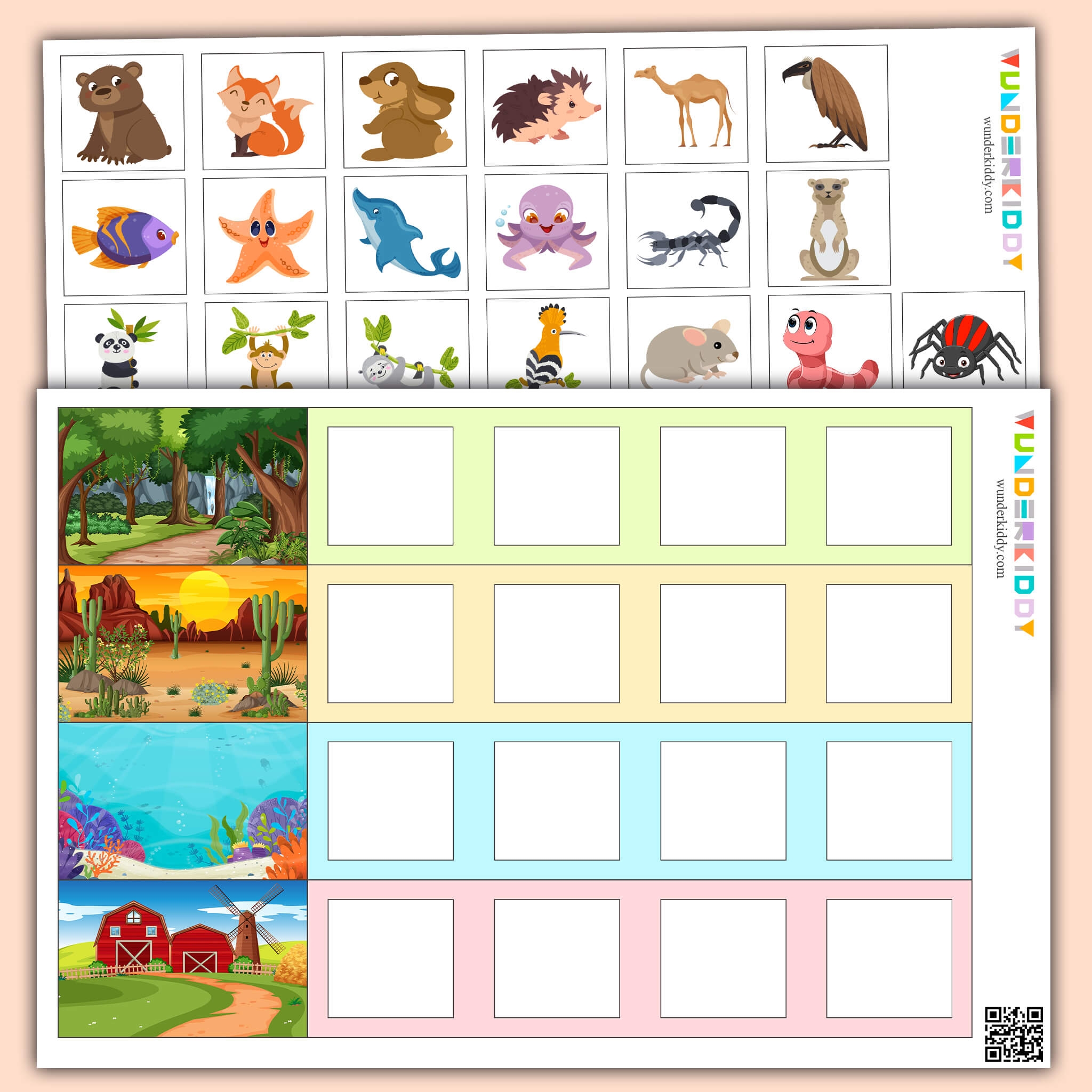 Printable Animal Habitat Sorting Mats Activity For Kids Printable Animal Habitat Sorting Mats Activity For Kids
