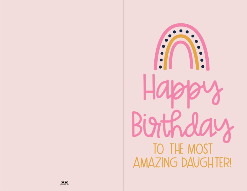 Printable Birthday Card For Daughter