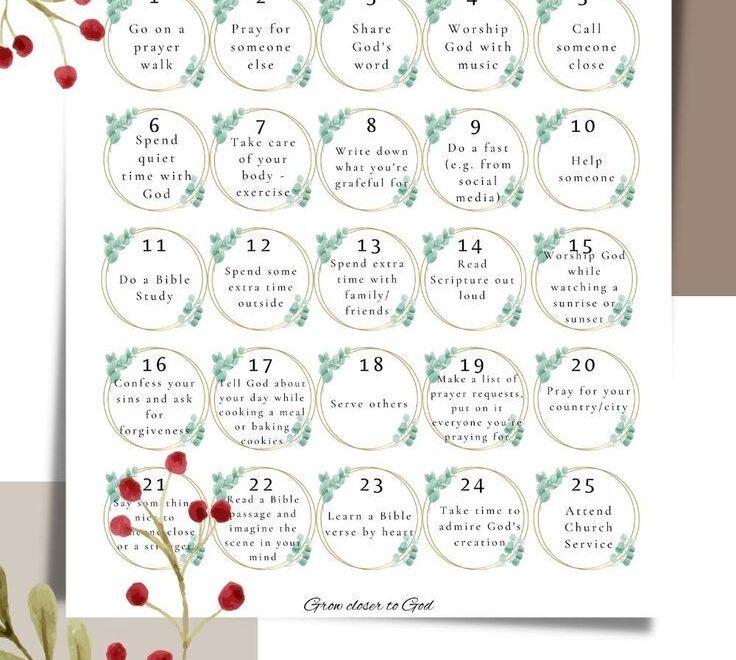 Printable Christian Advent Calendar Religious Countdown To Christmas Daily Bible Verse Activities