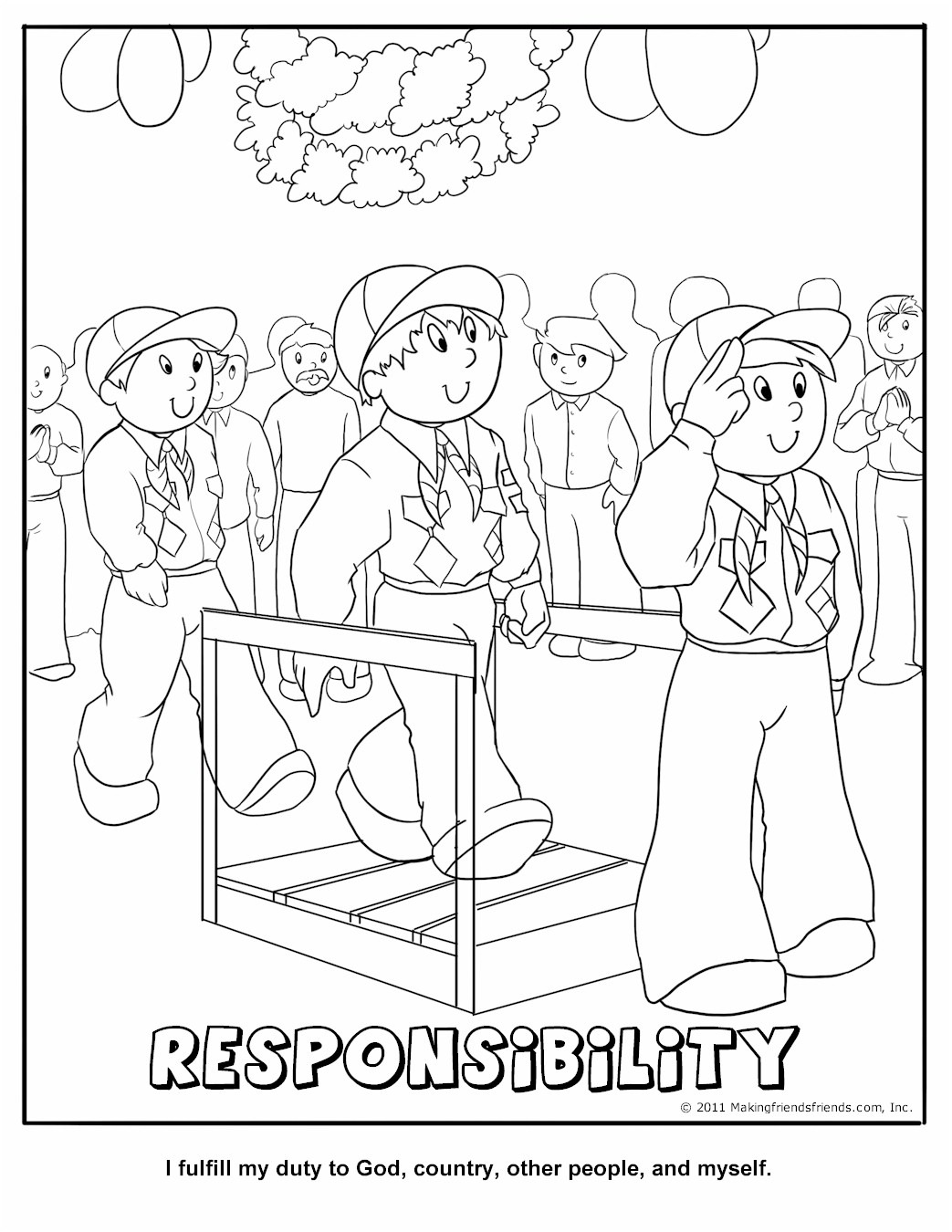Free Printable Coloring Pages Responsibility