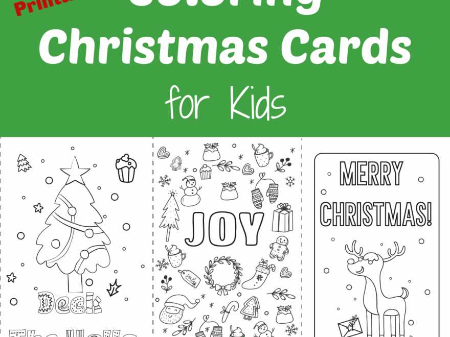 Printable Coloring Christmas Cards For Kids The Activity Mom