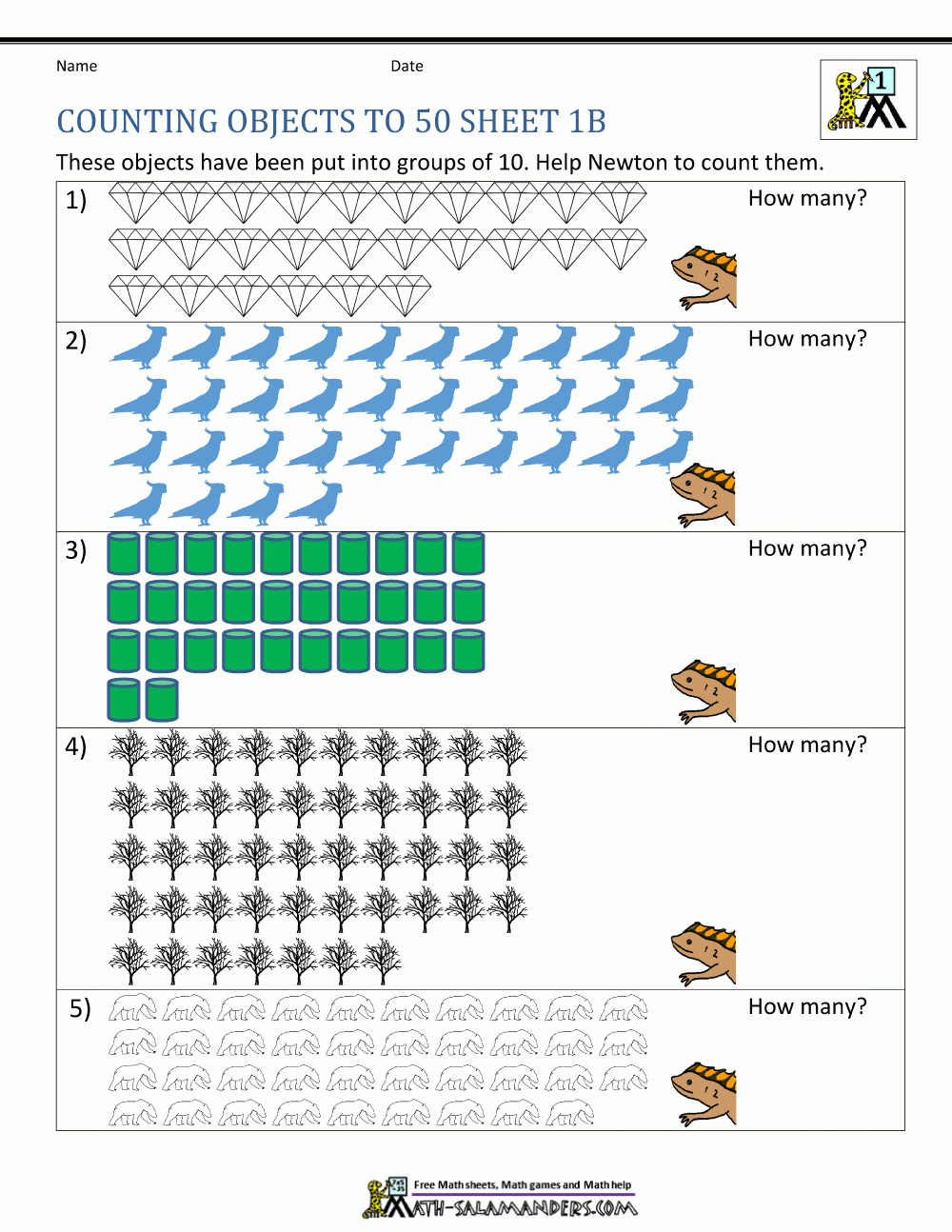 Printable Counting Objects Up To 25 Worksheets