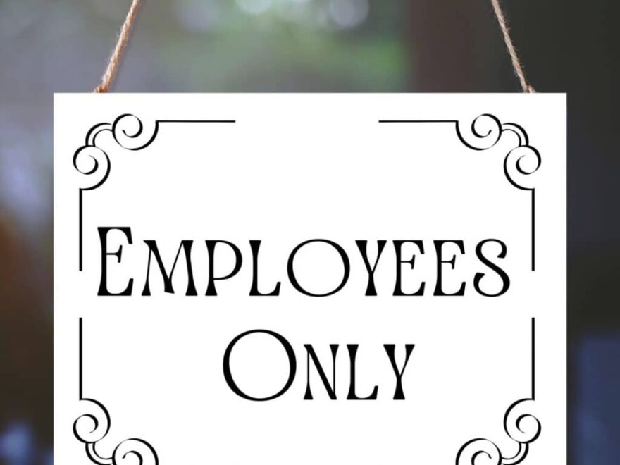 Printable Employees Only Sign Printable Party Favors