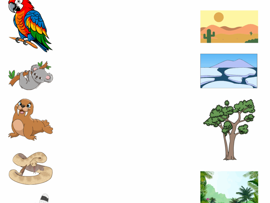 Printable Match The Animal To Its Habitat Worksheet For Kindergarten Made By Teachers
